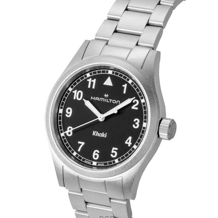 Hamilton Khaki Field Stainless Steel Black Dial Quartz H69401130 Men's Watch