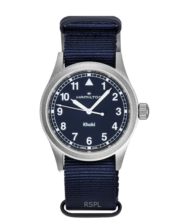 Hamilton Khaki Field tekstilrem blå urskive kvarts H69401940 unisexur