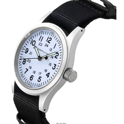 Hamilton Khaki Field Tekstilrem White Dial Automatisk H69439910 Herreur