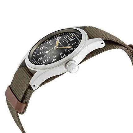 Hamilton Khaki Field Grøn Nylonrem Sort Urskive Mekanisk H69439931 Herreur