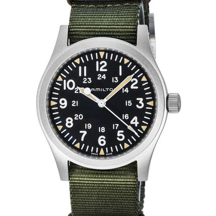 Hamilton Khaki Field Nylonrem Sort Urskive Mekanisk H69529933 Herreur