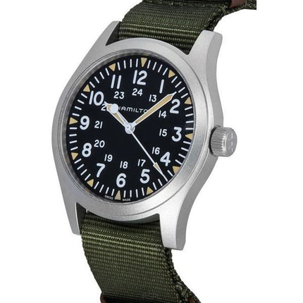 Hamilton Khaki Field Nylonrem Sort Urskive Mekanisk H69529933 Herreur