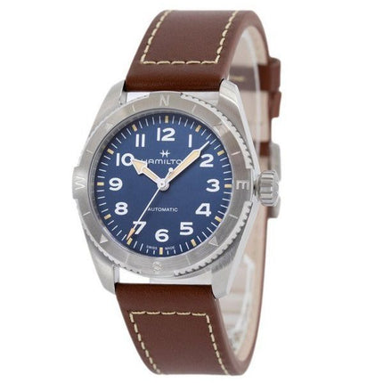 Hamilton Khaki Field Expedition læderrem Blue Dial Automatisk H70225540 100M herreur