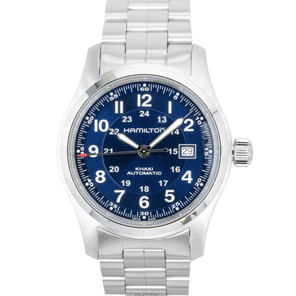 Hamilton Khaki rustfrit stål blå urskive automatisk H70605140 100M herreur