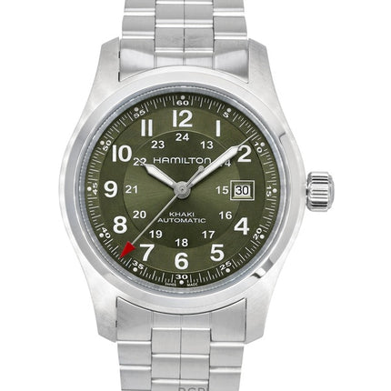 Hamilton Khaki Field Stainless Steel Green Dial Automatic H70605160 100M Men's Watch