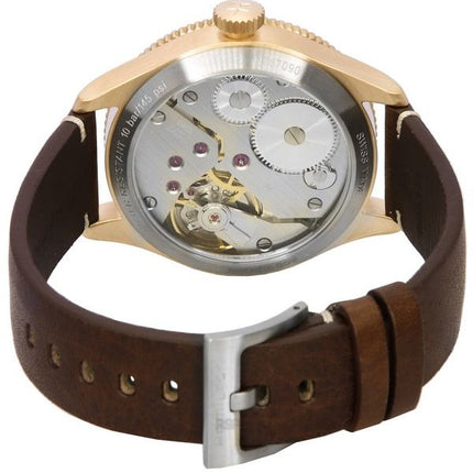 Hamilton Khaki Aviation Pilot Pioneer Bronze Sort skive Mekanisk H76709530 100M herreur