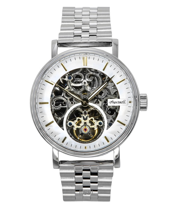 Ingersoll The Charles Rustfrit Stål Sølv Skeleton Dial Automatisk I05803B herreur