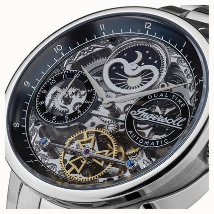 Ingersoll The Jazz Stainless Steel Blue Skeleton Dial Automatisk I07707 herreur