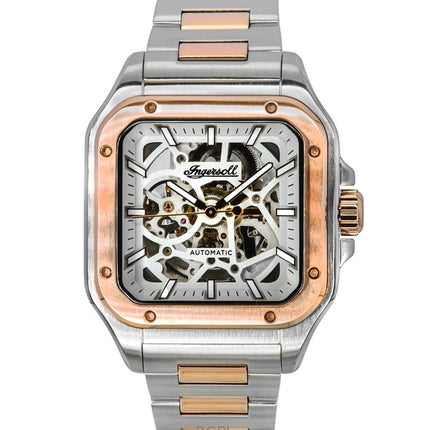 Ingersoll The Ollie Two Tone Rustfrit Steel Grey Skeleton Dial Automatisk I14502 herreur