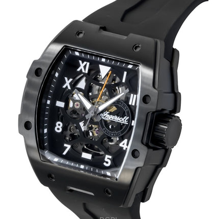 Ingersoll The Play polyurethanrem sort skelet urskive automatisk I15302 herreur