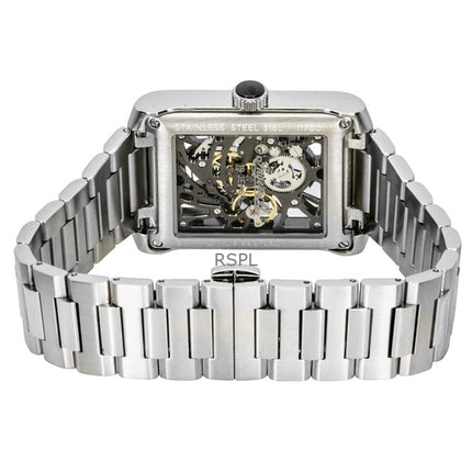 Ingersoll The Spur rustfrit stål sort skelet urskive automatisk I17001 herreur