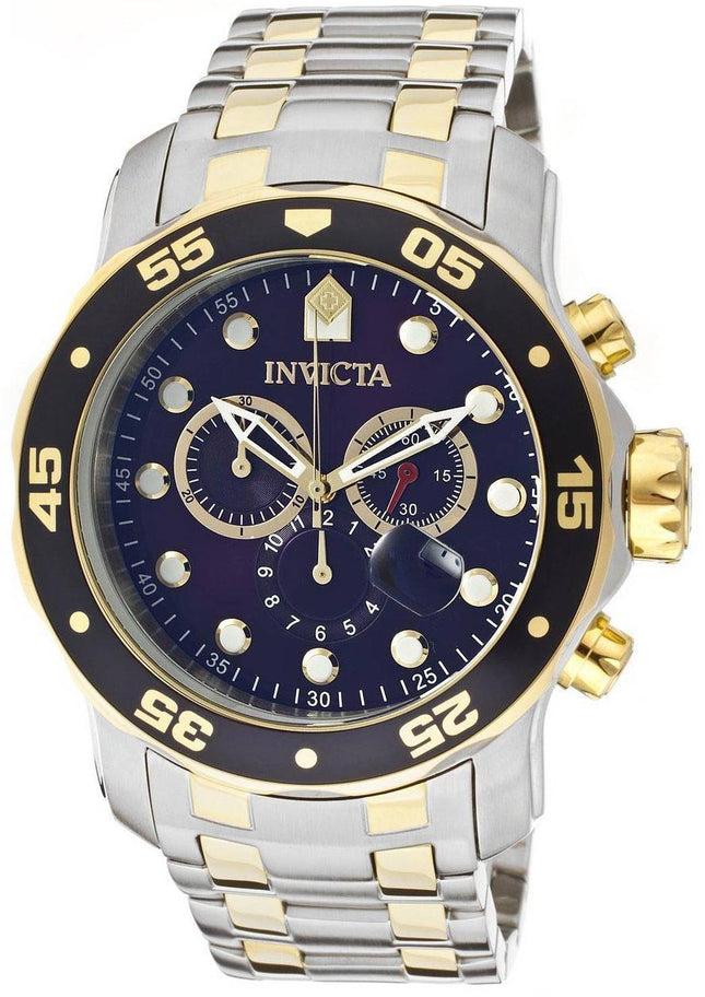Invicta Pro Diver Chronograph blå urskive INV0077/0077 Herreur