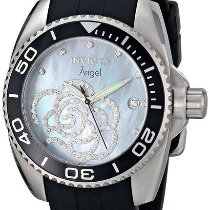 Invicta Angel Cubic Zirconia blomst kvarts 0487 kvinders ur