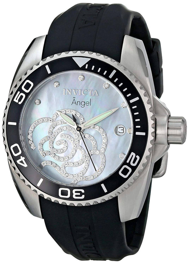 Invicta Angel Cubic Zirconia blomst kvarts 0487 kvinders ur