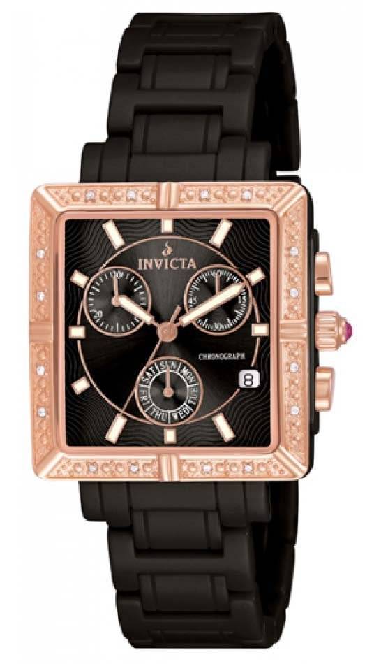 Invicta keramik sort urskive diamanter Chronograph 10217 kvinders ur