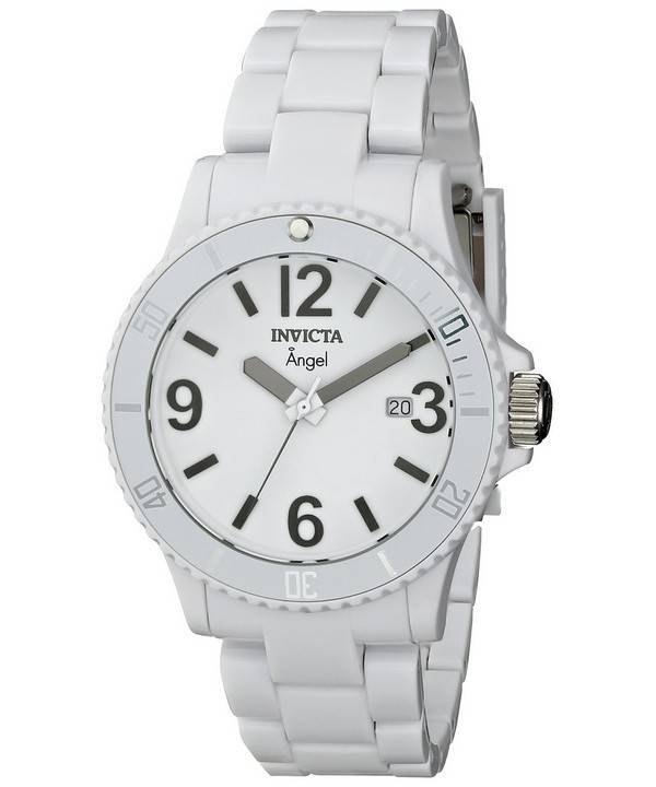 Invicta Angel hvid plast schweizisk Quartz 1207 kvinders ur