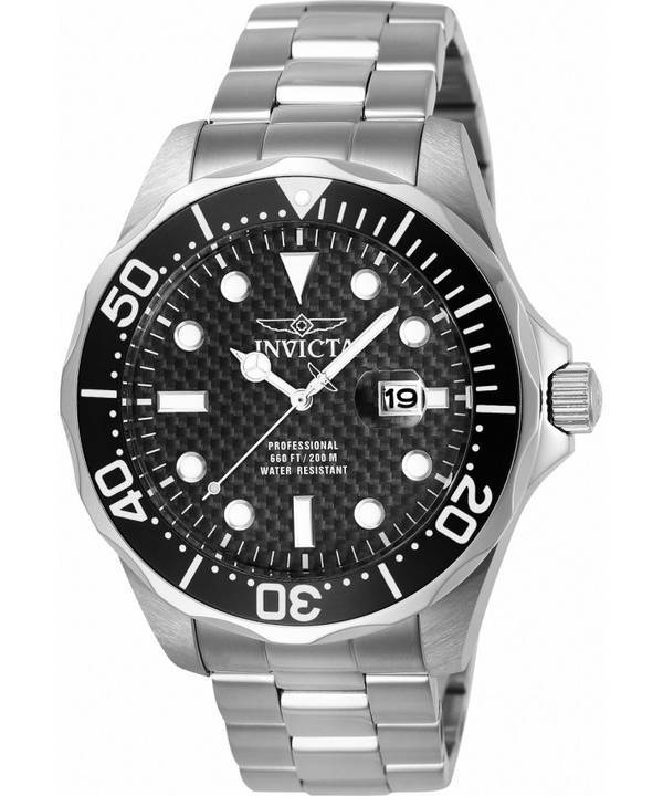 Invicta Pro Diver Black Dial Quartz Diver's 12562 200M herreur