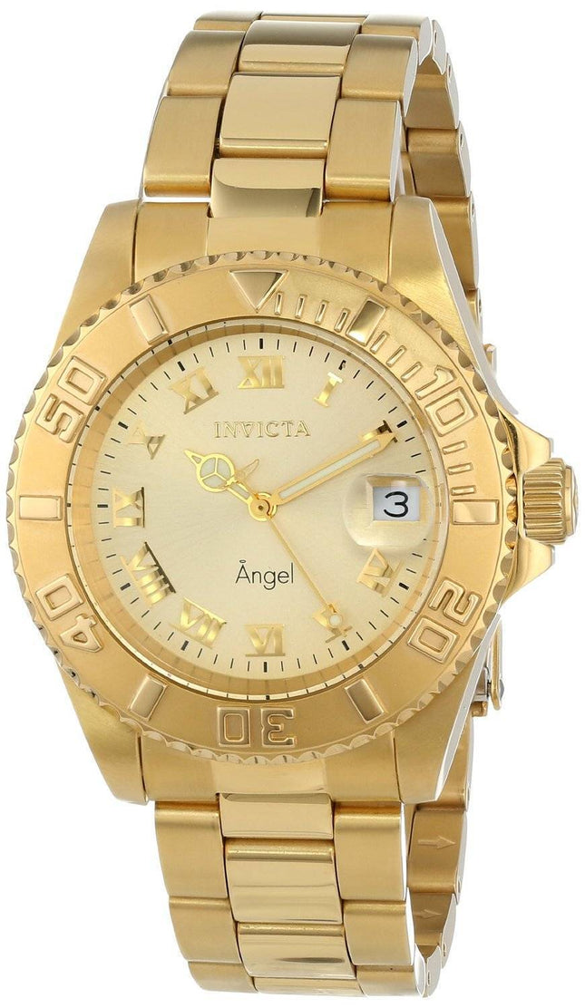 Invicta Angel guld Tone 200M 14321 kvinders ur