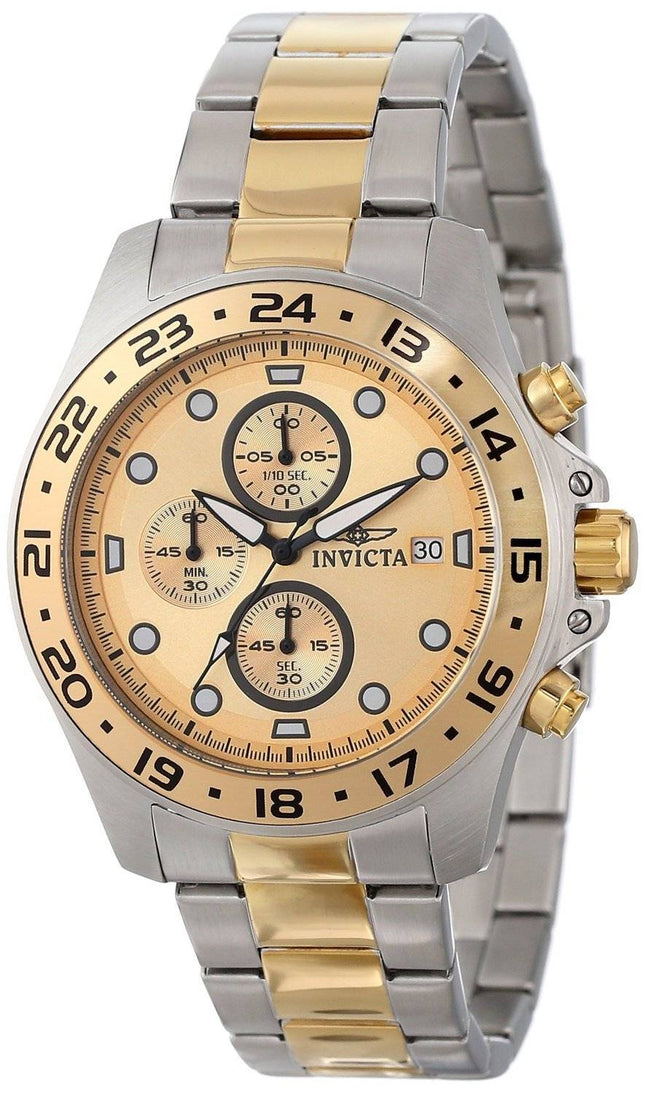 Invicta Pro Diver Chronograph to Tone 100M 15207 Herreur