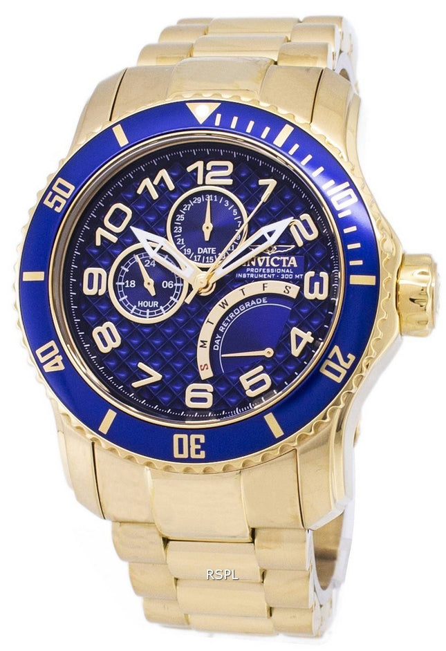 Invicta Pro Diver 15342 professionelle Instrument dag retrograd kvarts 300M Herreur