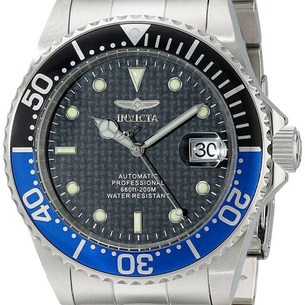 Invicta Pro Diver automatisk 200M WR Black Dial rustfrit stål 15584 Herreur