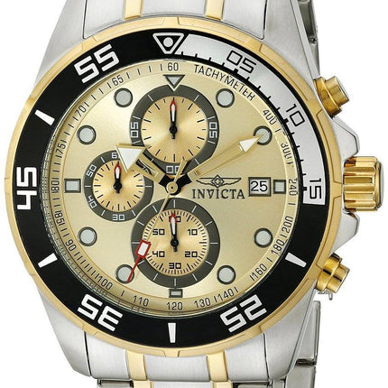 Invicta speciale Chronograph Gold Dial to Tone rustfrit stål 17014 Herreur