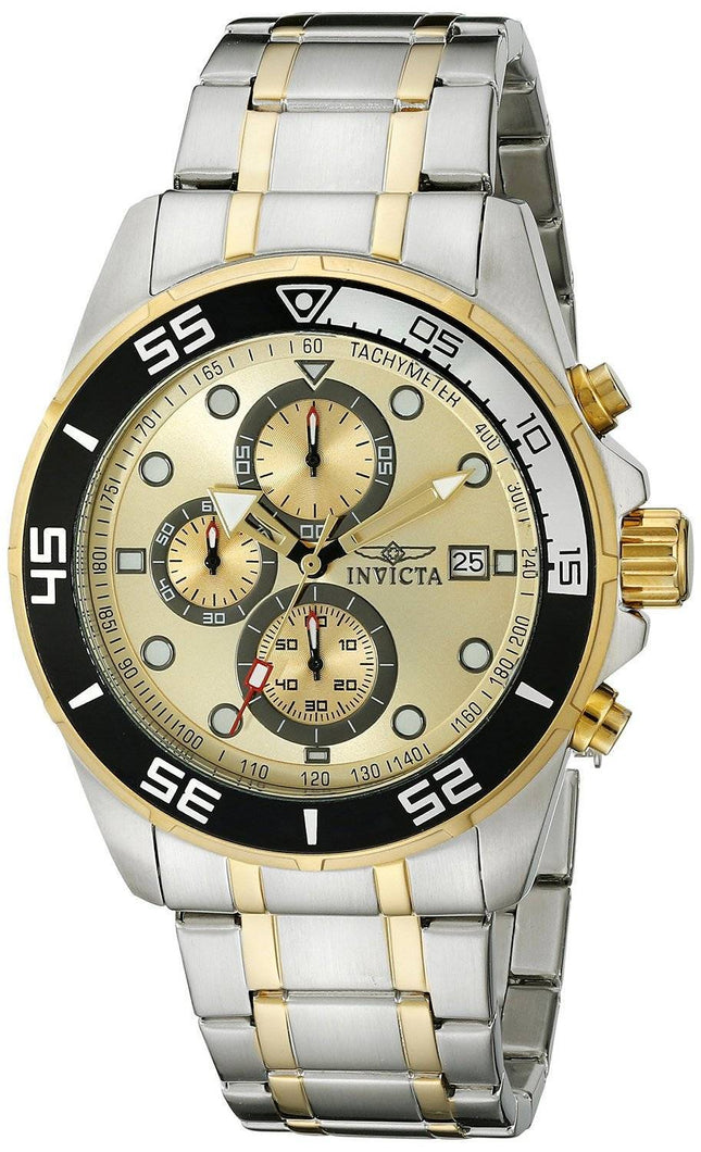 Invicta speciale Chronograph Gold Dial to Tone rustfrit stål 17014 Herreur