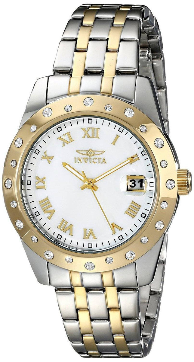 Invicta Angel mor af perlemor urskive dato Display 17489 kvinders ur