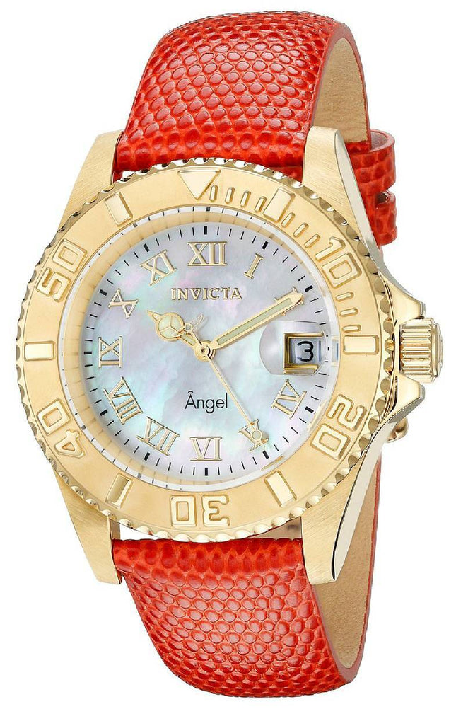 Invicta Angel mor af perlemor urskive dato Display 18412 kvinders ur
