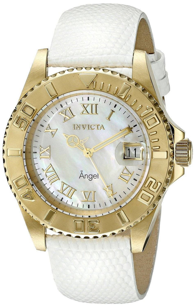 Invicta Angel mor af perlemor urskive dato Display 18415 kvinders ur