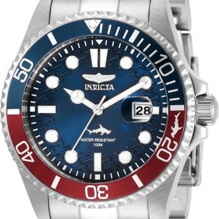 Invicta Pro Diver rustfrit stål Blue Dial Quartz 30951 100M herreur