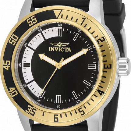 Invicta Special Black Dial silikone rem Quartz 34097 100M Herreur