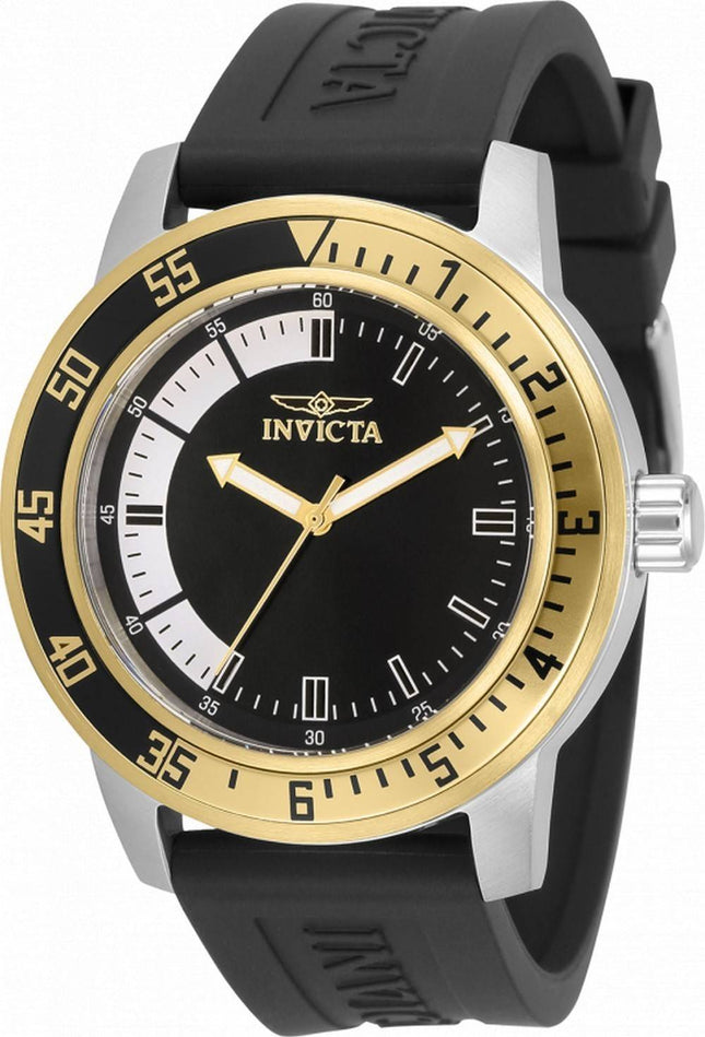 Invicta Special Black Dial silikone rem Quartz 34097 100M Herreur