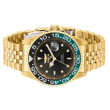 Invicta Pro Diver Gold Tone rustfrit stål Black Dial Quartz Diver',s 36043 200M herreur