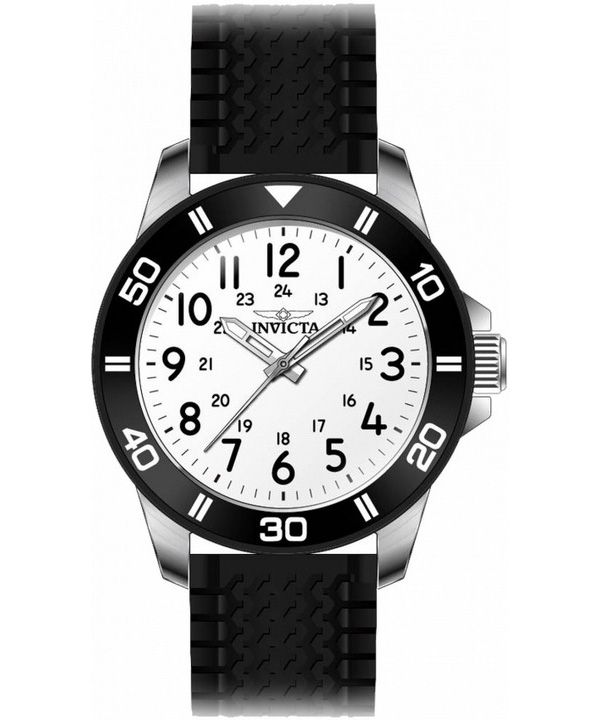 Invicta Pro Diver Silikonerem White Dial Quartz 43629 100M herreur
