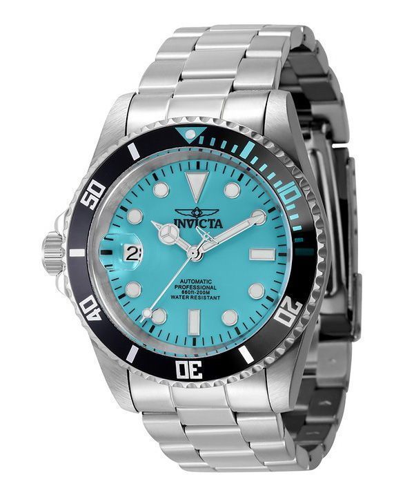 Invicta Pro Diver Lefty rustfrit stål turkis skive automatisk dykker 44045 200M herreur