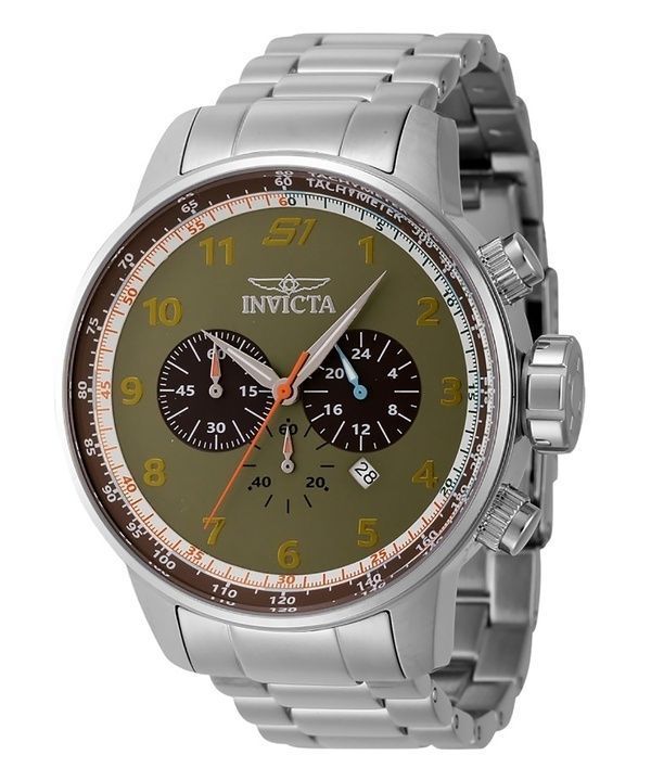Invicta S1 RAlley Chronograph rustfrit stål grøn skive kvarts 44951 100M herreur