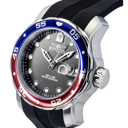 Invicta Pro Diver silikonerem sort urskive Pepsi-kant kvarts 45735 200M herreur