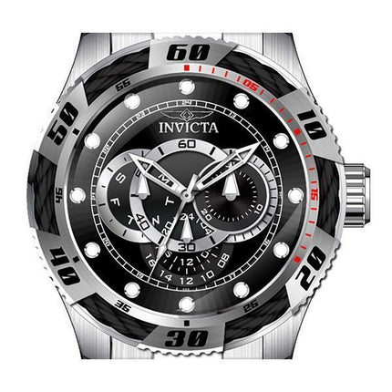 Invicta Speedway GMT rustfrit stål Black Dial Quartz 45755 100M herreur