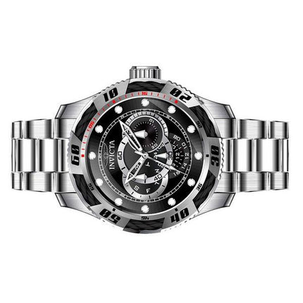 Invicta Speedway GMT rustfrit stål Black Dial Quartz 45755 100M herreur