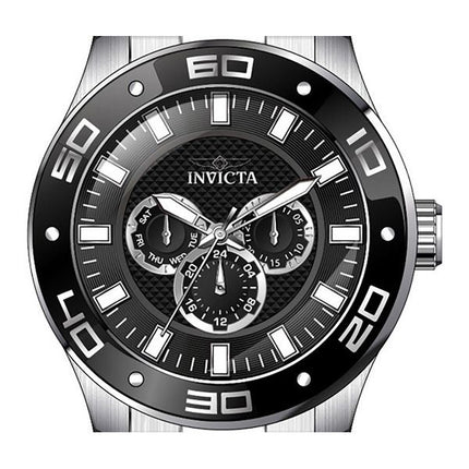 Invicta Pro Diver Scuba GMT rustfrit stål Black Dial Quartz 45756 100M herreur