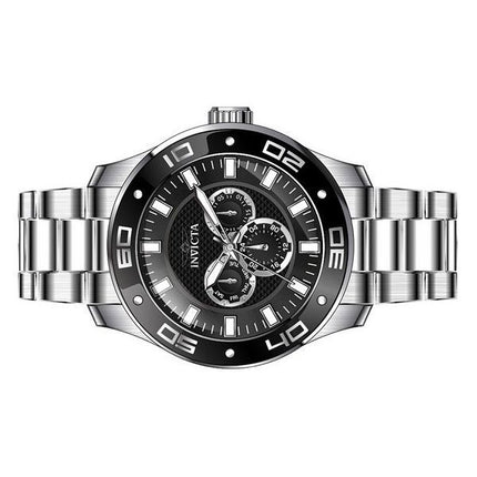Invicta Pro Diver Scuba GMT rustfrit stål Black Dial Quartz 45756 100M herreur