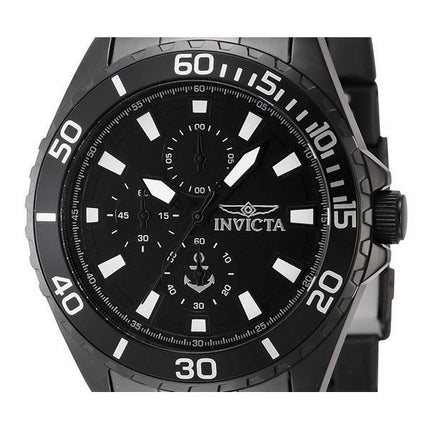 Invicta Ocean Voyage Chronograph rustfrit stål Black Dial Quartz 46284 herreur