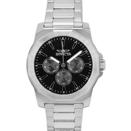 Invicta Speedway rustfrit stål sort urskive kvarts 46842 herreur