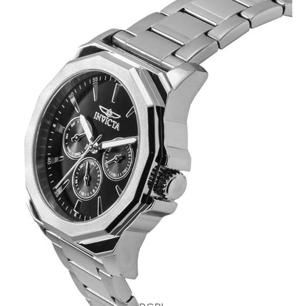 Invicta Speedway rustfrit stål sort urskive kvarts 46842 herreur