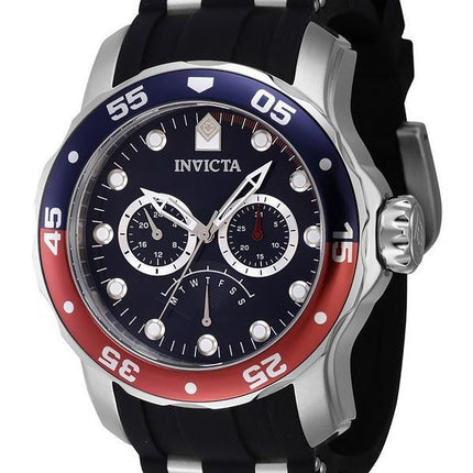Invicta Pro Diver Retrograde GMT Pepsi Bezel Blue Dial Quartz 46968 100M herreur
