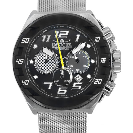 Invicta Racing Chronograph GMT rustfrit stål grå skive kvarts 47203 herreur