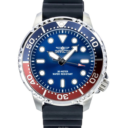 Invicta Pro Diver silikone rem blå urskive Pepsi Bezel kvarts 47222 herreur