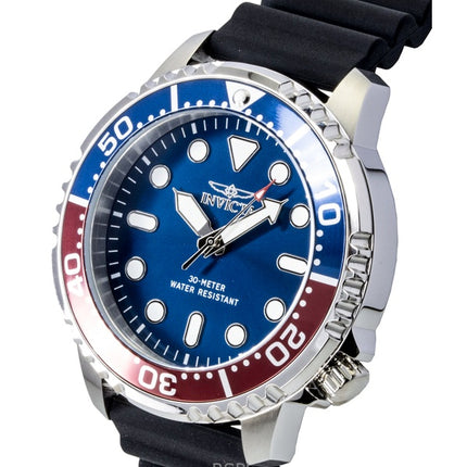 Invicta Pro Diver silikone rem blå urskive Pepsi Bezel kvarts 47222 herreur