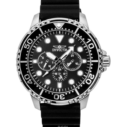 Invicta Pro Diver GMT silikonerem sort urskive kvarts 47234 herreur